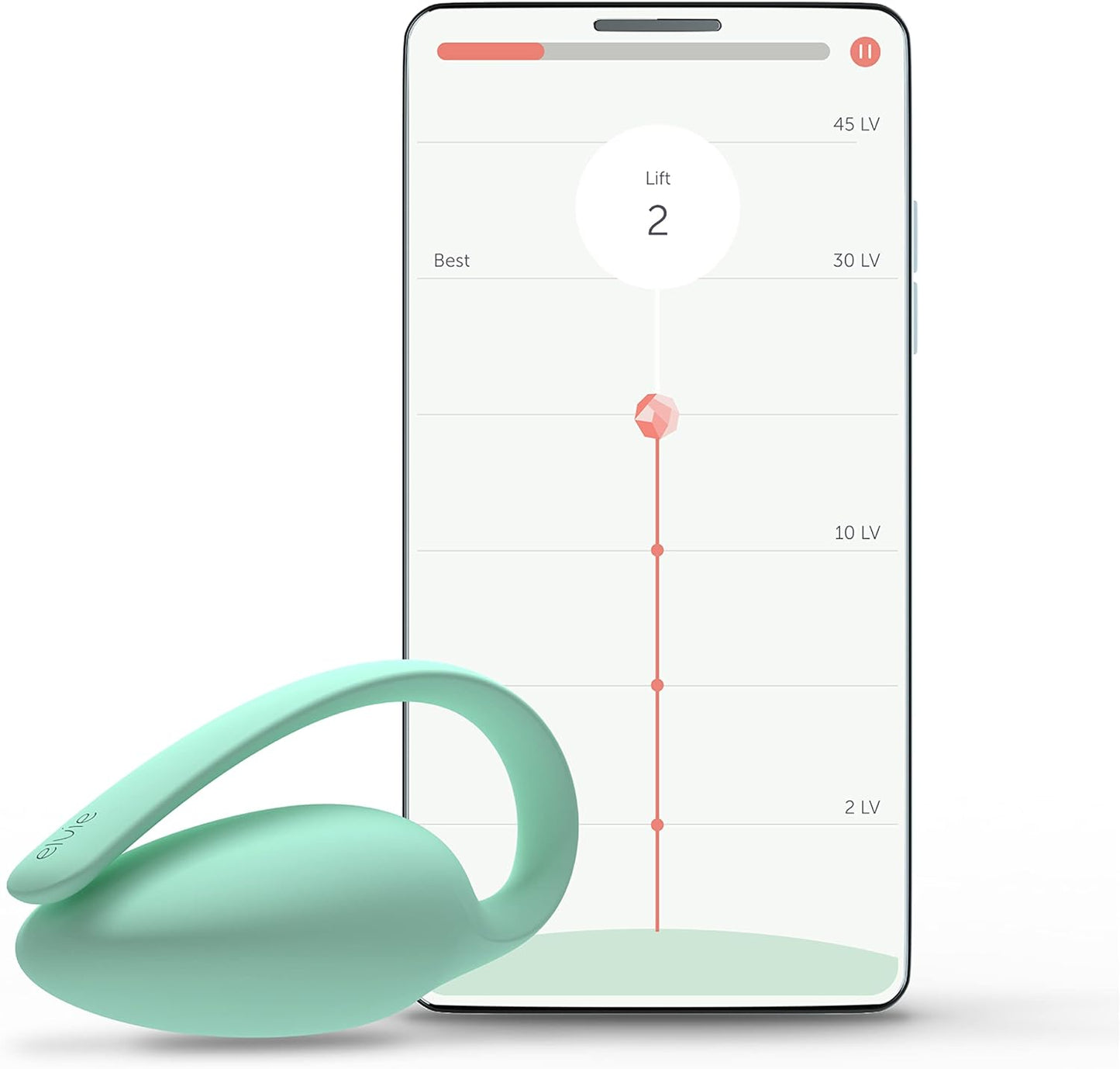 Pelvic Floor Strengthener for Women - Elvie Women's Pelvic Floor Trainer, Smart Kegel Exerciser - App Controlled with biofeedback - Know When You are not Doing The Right Move