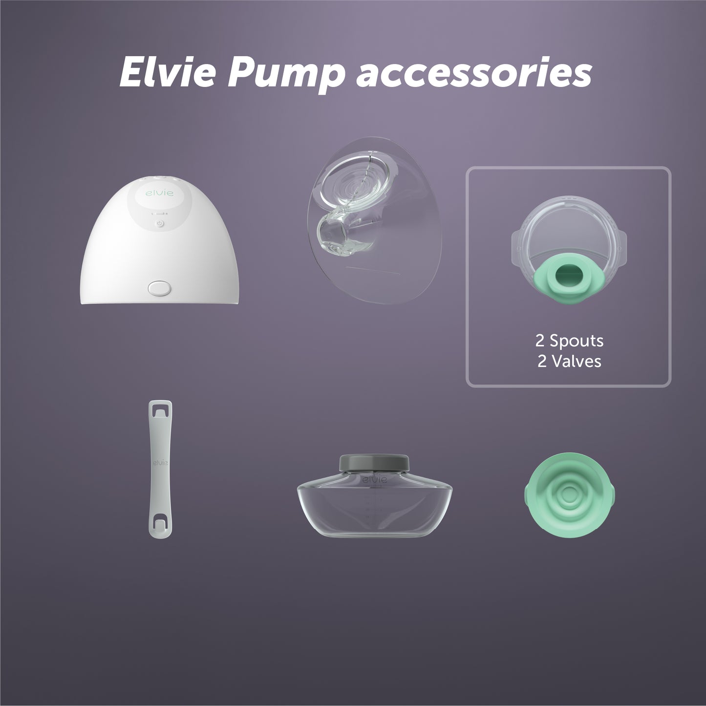 Elvie Breast Pump Spout and Valve Kit (2 pack)