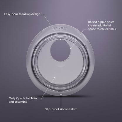 Elvie - Catch Breast Milk Silicone Cups - Catch every last drop of milk with leak-free confidence.