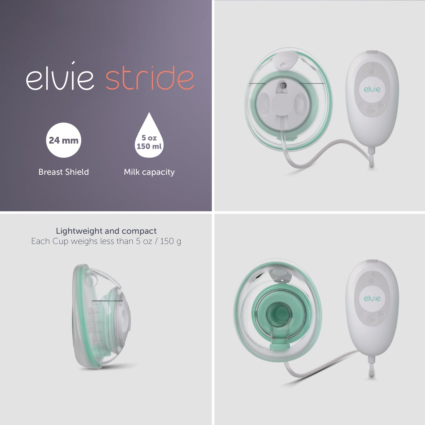 Elvie - Stride Single Electric Wearable Breast Pump