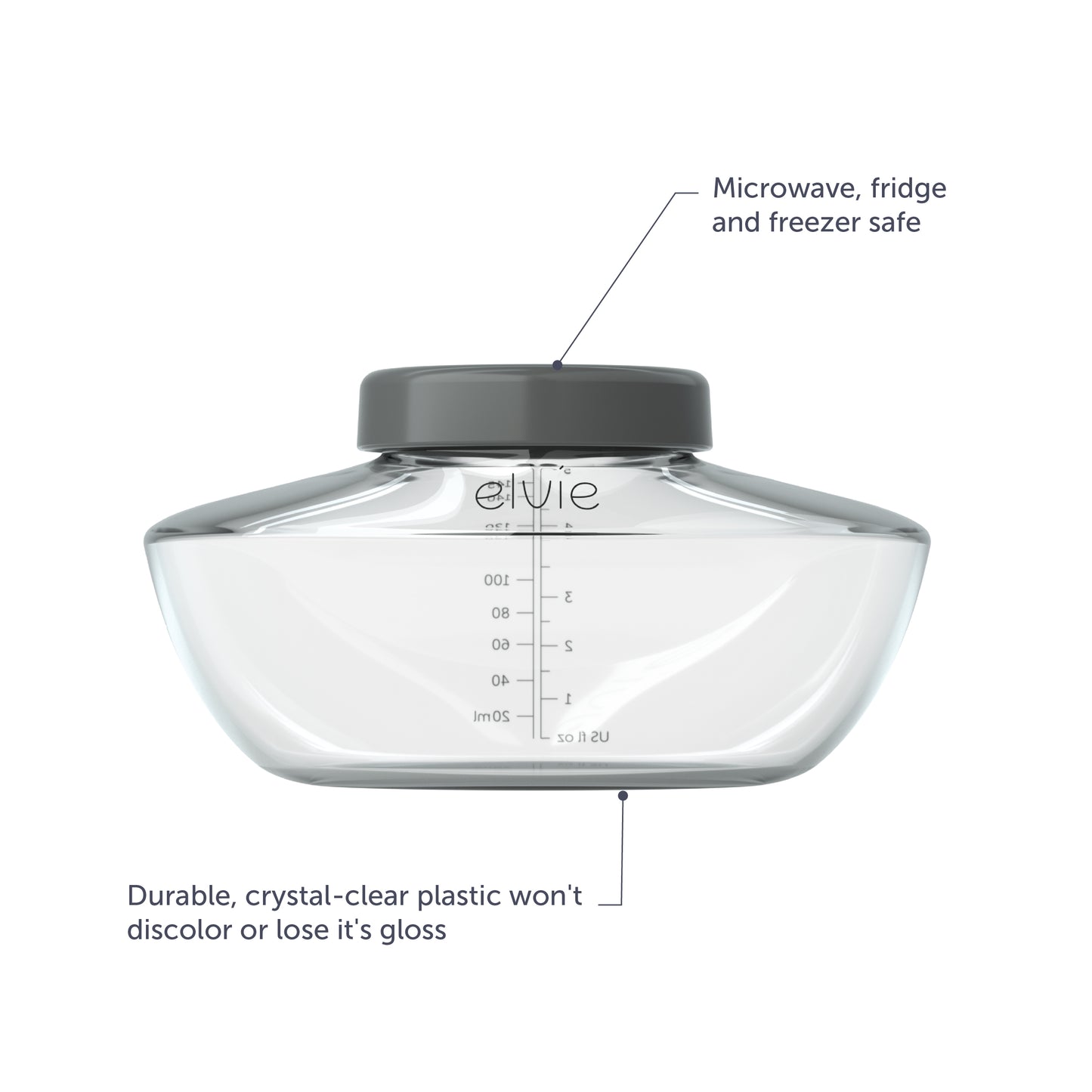 Elvie Breast Pump Bottles Only Pack of 3